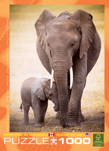 Eurographics Elephant and Baby 1000-Piece Puzzle