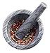 Modern Innovations Mortar and Pestle Set - Organic Marble Stone Grinder - 6 Ounce Capacity (Grey)