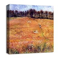 Canvas Wall Art Vase of Flowers by Pierre-Auguste Renoir Canvas Prints Home Artwork Decoration for Living Room,Bedroom - 12x12 inches