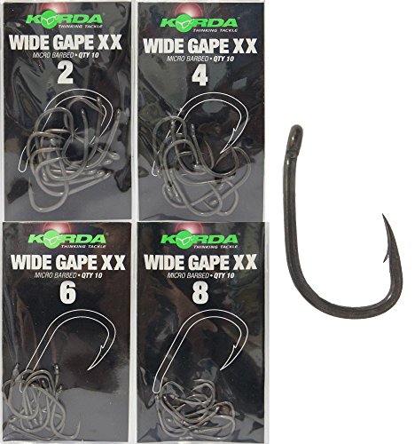 Korda Wide Gape XX Karpfenhaken (10 Stück), Angelhaken zum Karpfenangeln, Haken zum Karpfenfischen, Haken für Karpfen – Bild 3