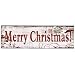 Adeco Decorative Wood Wall Hanging Sign Plaque, "Merry Christmas!" White Red Home Decor