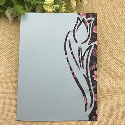 Arts Crafts Tulip Edge Border Metal Cutting Dies Stencils for Card Making Decorative Embossing Suit Paper Cards Stamp DIY - Thumbnail 5