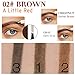 Tatbrow Microblade Pen - KASI Waterproof Long Lasting Microblading Eyebrow Tattoo Pen, Smudgeproof Liquid Eyebrow Pencil with a Micro-Fork Tip Applicator for Natural Hair-Like Defined Brows - Brown