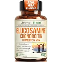 Glucosamine Chondroitin MSM – Joint Support Supplement for Women and Men with Glucosamine Sulfate 1500 mg, Chondroitin and MSM – for Cartilage, Joint Health and Flexibility – 90 Capsules