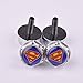 D&R® 4 Pcs Chrome Car parts Auto Logo Stainless Replacement License Plate Frame Screw Bolt Caps Covers emblem With Superman