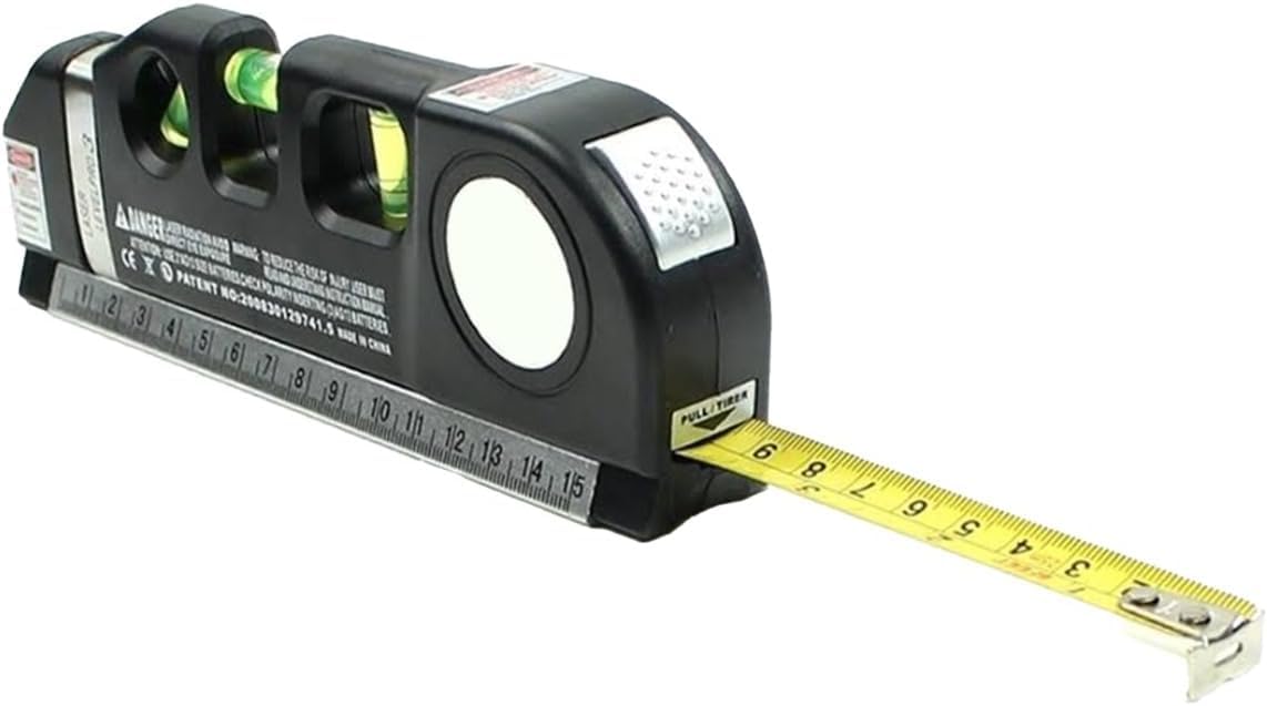 IMBTECH 8- Foot Multipurpose Laser Spirit Level, Spirit Levels Line Lasers, Sided Measuring Tape, Laser Beam Line for Photos Frame, TV Bracket, Carpenter Door