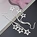 Voberry Fashion Women Alloy Plated Stud Dangle Earings Eardrop Jewelry Silver