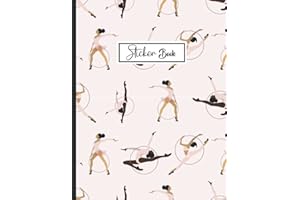 Sticker Book: Blank Sticker Collection Book for Girls with Gymnastics .