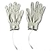 Pair of Conductive Fiber Electrode Gloves With Conductive Massage Socks With Adapter Electrode Lead Wires for TENS/EMS Machine