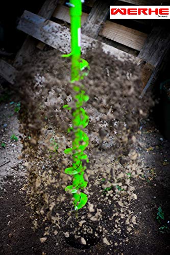 WERHE Profi Bohrer für Erdbohrer 100 mm Pfahlbohrer Brunnenbohrer präzise Bohrspitze Doppelspiral Hartmetall eco Farbe – Bild 8