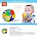 LALABABY Toys Soft Cotton Arts Cloth Ball Multicolored Sensory Rattle Bell Ball