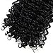 Clip in Human Hair Extensions Afro Jerry Curly 3B 3C Real Hair Clip in Extensions For Black Women Natural Black Color 100% Brazilian African American Hair Extensions (12 inch, Jerry Curly #1B)