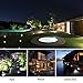 ikyou Bokemar Solar Ground Lights Outdoor Decorative Garden Pathway Light 4 Pack Bright Garden Path Light Stainless Steel White LED Lighting for Yard Patio Walkway Driveway