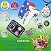 GOLTERS Assorted Color Golf Club Ball Marker and Magnetic Golf Hat Clip (Black)