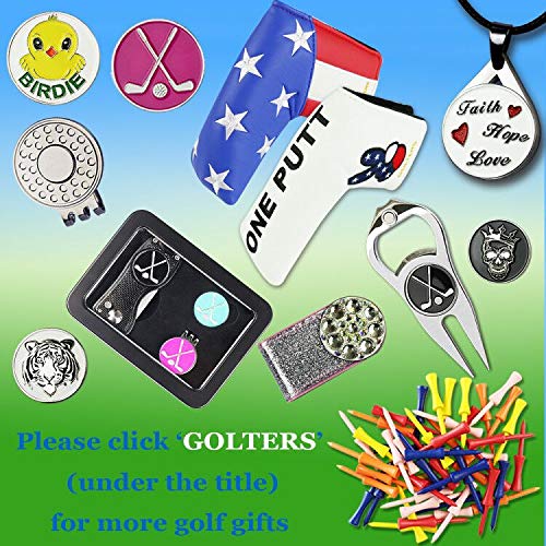 GOLTERS Assorted Color Golf Club Ball Marker and Magnetic Golf Hat Clip (Pink)