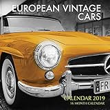 European Vintage Cars Calendar 2019: 16 Month Calendar by Paul Jenson