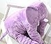 Qiyun Stuffed Elephant Plush Pillow Toy Purple 24