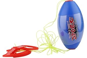 Zoom Ball Game, Two Person Cooperative Shuttle Pulling Ball for 2 Players Indoor and Outdoor Sports, 7.1x3.9 Inch (Blue)