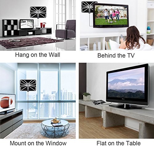 TV-Antenna-ZetHot-50-to-70-Mile-Range-Amplified-Indoor-HDTV-Antenna-with-165FT-High-Performance-Coax-Cable-for-Digital-Freeview-and-Analog-TV-Signals-Free-Local-Channels-for-Life-for-HDTV-TV