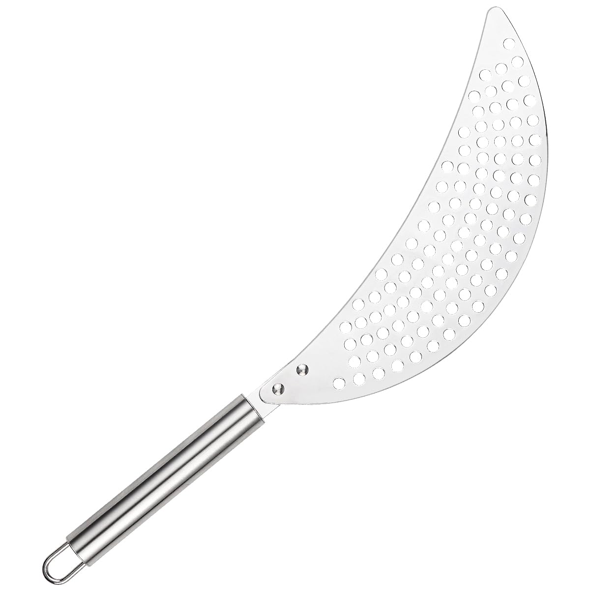 DOERDO Pasta Strainer with Handle, Handheld Stainless Steel Pasta Strainer for Different Pot Pan Kitchen Tools