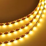 LEDwholesalers 16.4 Feet (5 Meter) Flexible LED Light Strip with 300xSMD3528 and Adhesive Back, 12 Volt, Warm White 2700K, 2026WW-27K