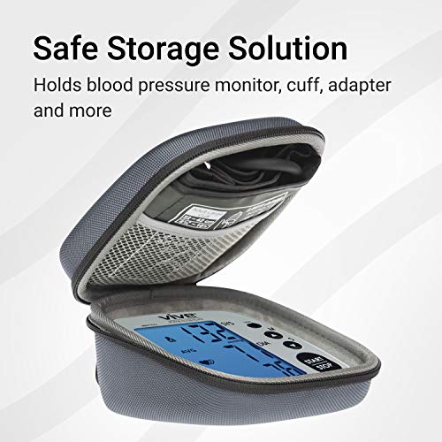 Vive Precision Blood Pressure Machine Bundle (BPM + Case + Charger) - Heart Rate Monitor - Automatic BPM Upper Arm Cuff - Sphygmomanometer for Hypertension and Accurate Pulse Measurement - Thumbnail 3