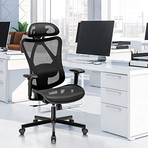 SUNNOW Ergonomic Office Chair, Mesh Computer Desk Chair with Adjustable