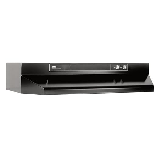 Broan 463623 Convertible Range Hood Insert With Light Exhaust Fan For Under Cabinet Black 220 Cfm 36