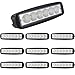 Willpower 10PCS 6'' inch 18W Flood LED Work Light Bar Lamp off Road High Power ATV Jeep 4x4 Tractor off Road Light Fog Driving Bar Rree Truck SUV Car IP67 Waterproof Dustproof Shockproof 12V-24V