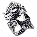 KONOV Gothic Casted Skull Stainless Steel Biker Mens Ring Black, Size 13