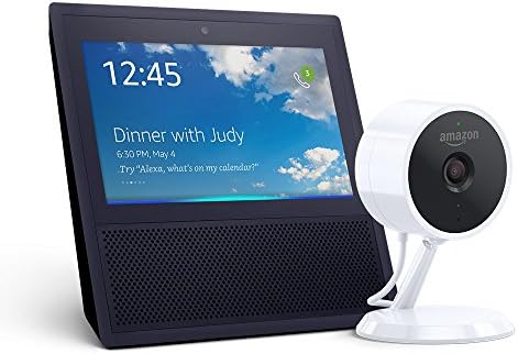 Echo Show – Black + Amazon Cloud Cam Indoor Security Camera Bundle