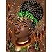 Mome 5D Full Drill Diamond Painting Kit, DIY Diamond Rhinestone Painting Kits for Adults and Children Embroidery Arts Craft Home Decor 30x40cm (African American Woman) (Close Eye)