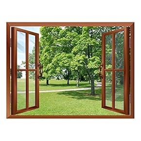 Park with Green Trees Removable Wall Sticker/Wall Mural - 24"x32"