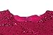 Wocau Little Girls' Sequin Mesh Tull Dress Sleeveless Flower Party Ball Gown (140(6-7 Years), Rose)