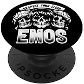 Emo Skulls Tribute Tee - Respect Your Elder Emos PopSockets Standard PopGrip