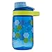 Rubbermaid Leak-Proof Chug Kids Water Bottle, 14 oz, Varsity Blue with Folded Hexagons Graphic