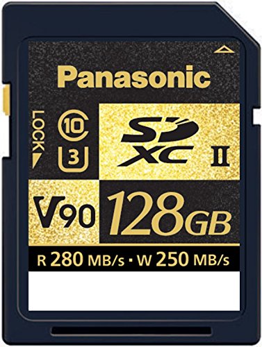 Panasonic RP-SDZA128AK Secure Digital 128 GB Speicherkarte (UHS II, bis zu 280 MB/s Lesen und Schreiben, Video Speed…