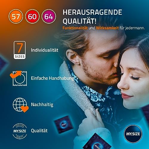 Kondome - 3 x 10er set 57, 60, 64 mm 3x10 Stück extra dünn | mit Natürlichem Hautgefühl | Wandstärke von 0,07 mm