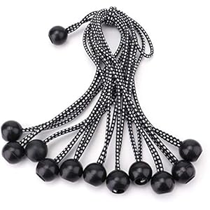 Lawei 30 Stks Bungee Ballen Tarp Bungee Cord Elastische Shock Geteerd zeildoek Touw Ties voor Banner Tarpaulins Tenten…