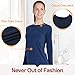MANCYFIT Thermal Underwear for Women Long Johns Set Fleece Lined Ultra Soft 2 Pack Black/Blue Largethumb 4
