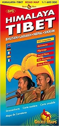 Tibet Himalaya Buthan Ladakh Nepal Sikkim 1 1 600 000 Amazon Fr Gecko Maps Livres