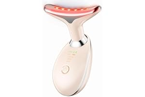 YUNRUO Neck Face Massager Face Sculpting Tool with 3 Colour Modes with Vibration, Thermal, Facial Massager for Skin Care (Pink)