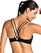 CRZ YOGA Women's Light Support Cross Back Wirefree Removable Cups Yoga Sport Bra
