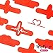 Whats Up Nails - Heartbeat Tape Nail Stencils Stickers Vinyls for Nail Art Design (1 Sheet, 20 Stencils)