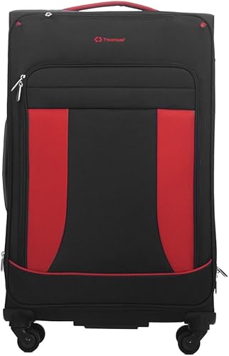 Amazon トラベルハウス Travelhouse ソフトキャリーバッグ 超軽量 大容量 ソフト ソフトケース キャリーケース スーツケース M Black And Red スーツケース