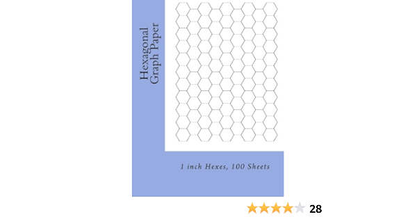 hexagonal graph paper 1 inch hexes 100 sheets fleury paul m 9781495434204 amazon com books