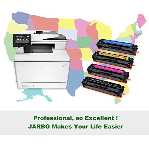 Compatible with HP Laserjet Pro MFP-M477FDW M477FDN M477FNW M452DN M452DW M452NW Printer, JARBO 1 Set, Compatible Toner Cartridges for HP 410A CF410A (1 Black, 1 Cyan, 1 Magenta, 1 Yellow)