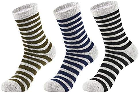 innotree 3 Pack Men's Hiking Socks, Full Thickness Wicking Cushion Crew Socks, Outdoor Sports Athletic Trekking Socks