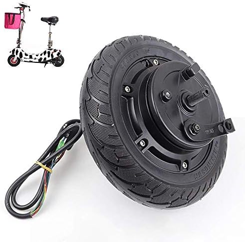 新登場 電動スクーターアクセサリー 24 36 48v 8インチハイパワー銅コアドライブモーター ドラムブレーキディスク 350wブラシレスホールモーター タイヤを含むスクーター交換用ホイール