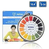 pH Test Strips, Jellas Universal pH Test Paper Strips Roll, pH Measure Range of 0-14 (5M/16ft).